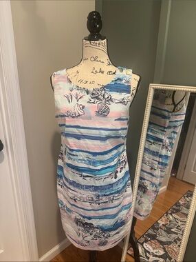Talbots Pastel Seaside Sheath Dress